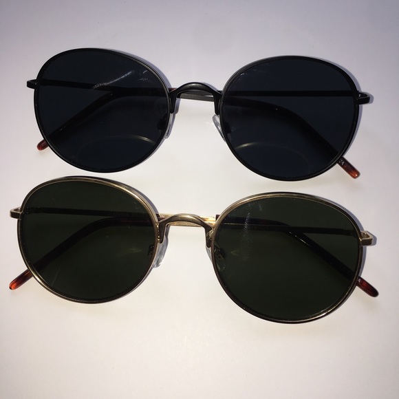 VINTAGE ROUND RETRO SUNGLASSES NWOT - Picture 4 of 6